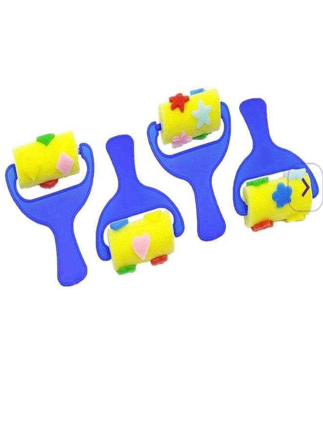 Brille Bee فرش طلاء إسفنجية من بريل بي، أشكال زهور، أدوات رسم فنية، طوابع جرافيتي يمكنك صنعها بنفسك لتعليم الأطفال في المراحل المبكرة (إسفنجة دوارة على شكل نجمة) - Image 1